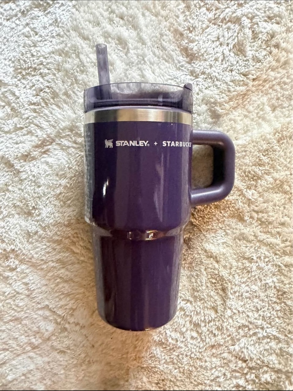 Stanley + Starbucks Purple Insulated Travel Mug with Handle 20 ounce. New!